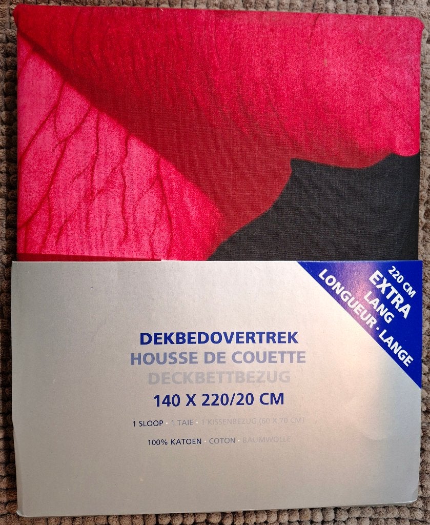 Dekbedovertrek rood, Dekbedovertrek, Ophalen of Verzenden, Rood, Wasbaar