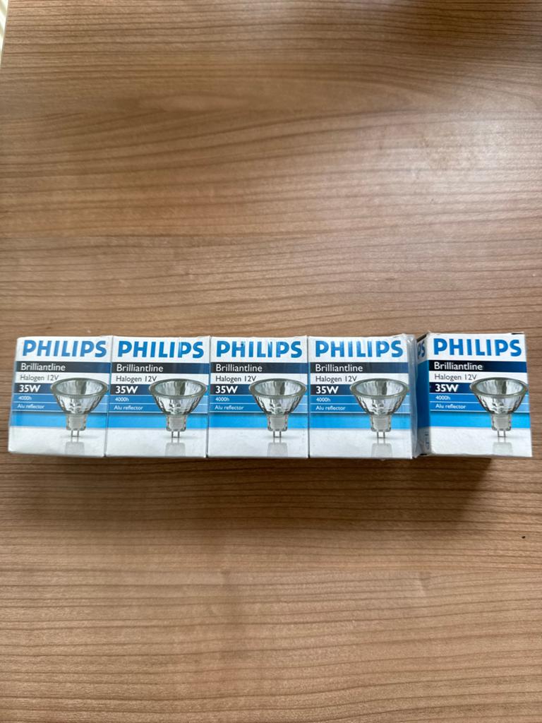 5x Philips GU5.3 Brilliantline Halogeen 12V 35W, Ophalen, Nieuw