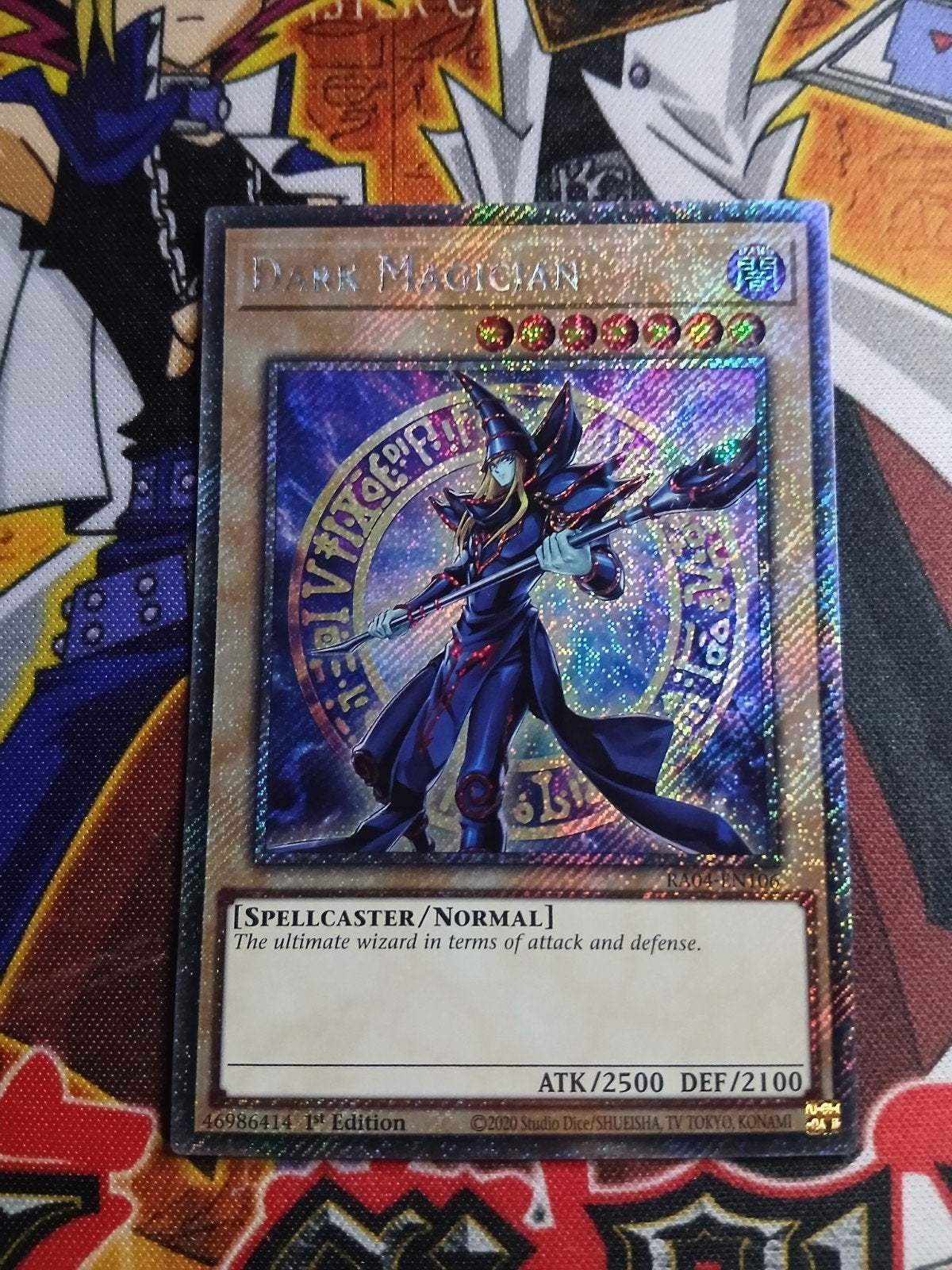 Dark Magician - Platinum Secret Rare RA04 - Yu-Gi-Oh, Ophalen of Verzenden, Zo goed als nieuw, Foil