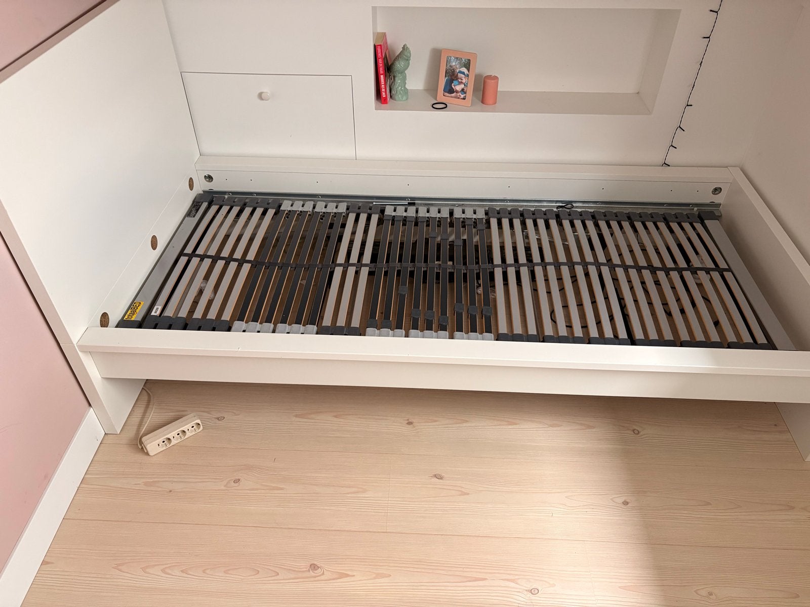 IKEA Malm eenpersoonsbed wit met lattenbodem, Ophalen, Gebruikt, 90 cm, Eenpersoons
