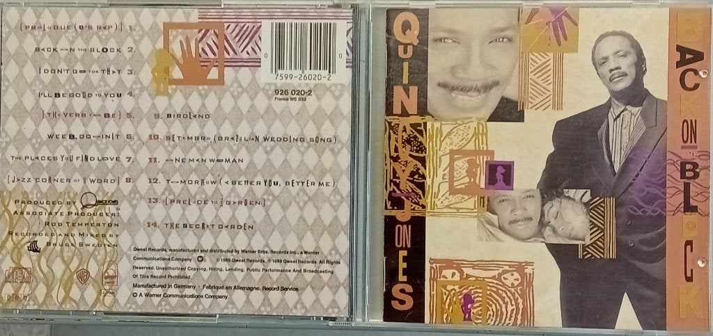 Te Koop: CD Quincy Jones – Back on the block., Ophalen of Verzenden, Zo goed als nieuw, Pop, Album