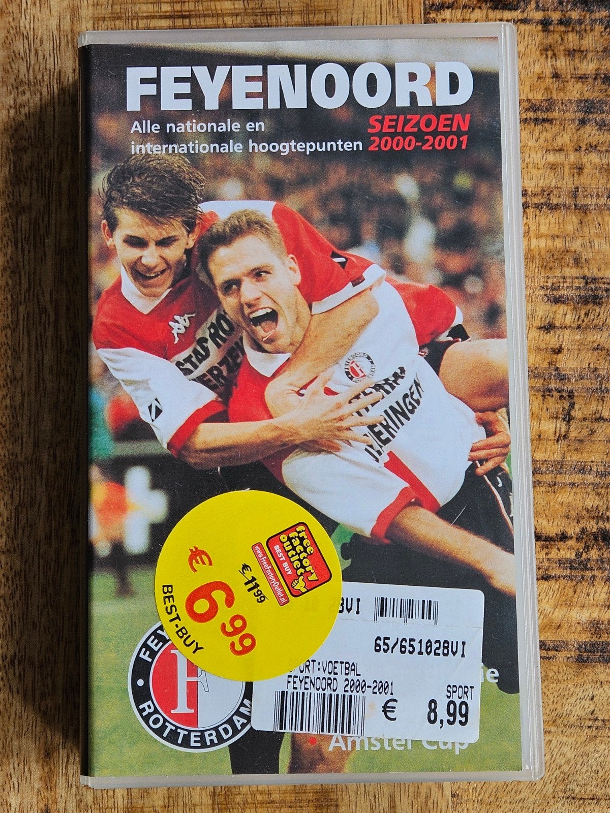 Feyenoord Seizoen 2000-2001 VHS - Alle Hoogtepunten, Cd's en Dvd's, VHS | Film, Alle leeftijden, Overige genres, Zo goed als nieuw