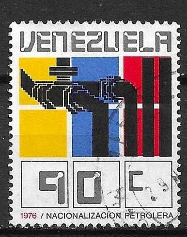 Venezuela postzegel 1976 - Nationalisatie Olie, Ophalen of Verzenden, Gestempeld, Zuid-Amerika