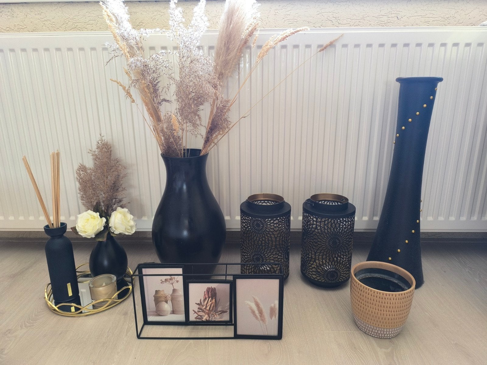 Decoratie set, Ophalen, Zwart, Zo goed als nieuw, Metaal