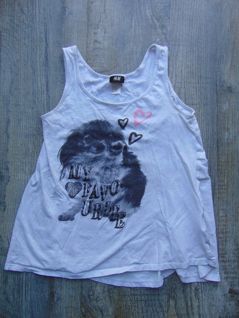 Tuniek singlet shirt hondje maat 158 H&M, Kinderen en Baby's, Kinderkleding | Maat 158, Gebruikt, Meisje, H&M, Ophalen of Verzenden