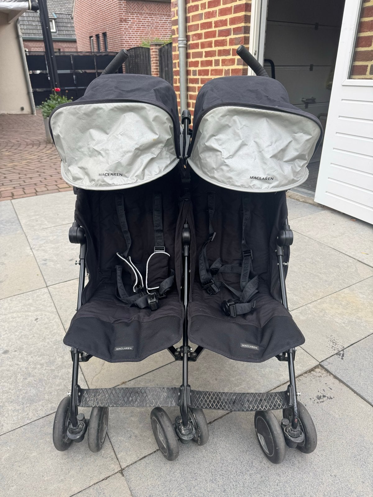 Maclaren Twin Techno Duowagen - Mooi en Goed Onderhouden, Gebruikt, Duowagen, Ophalen of Verzenden, Kinderwagen