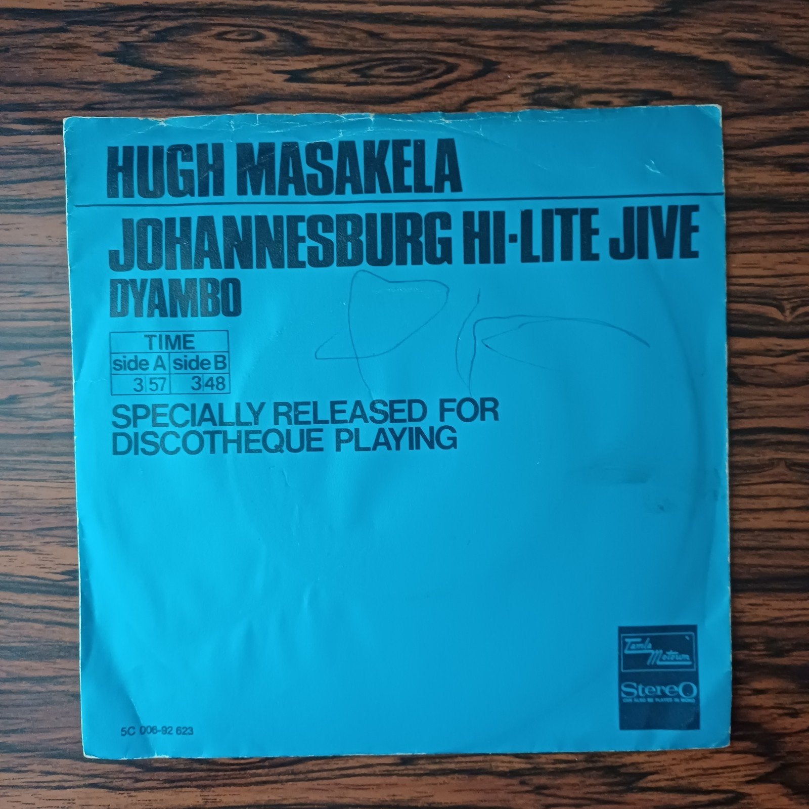 Hugh Masekela - Johannesburg Hi-Lite Jive, Gebruikt, 7 inch, Ophalen of Verzenden, EP