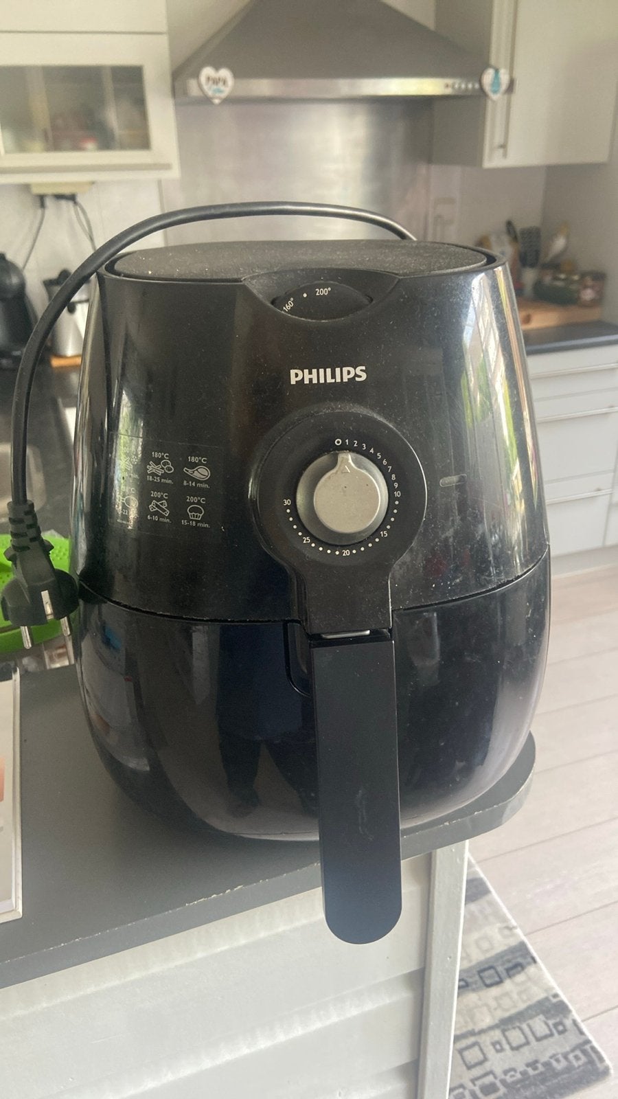 Philips Airfryer - Zwart, Gebruikt, Ophalen of Verzenden, Gebruikt, Airfryer, 1000 t/m 1499 gram