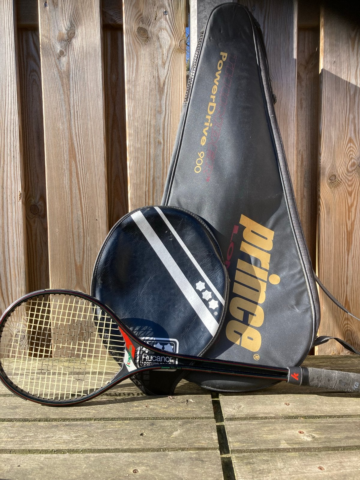 Vintage Rucanor Badmintonracket met Prince Hoes, Sport en Fitness, Ophalen of Verzenden, Gebruikt, Racket(s)