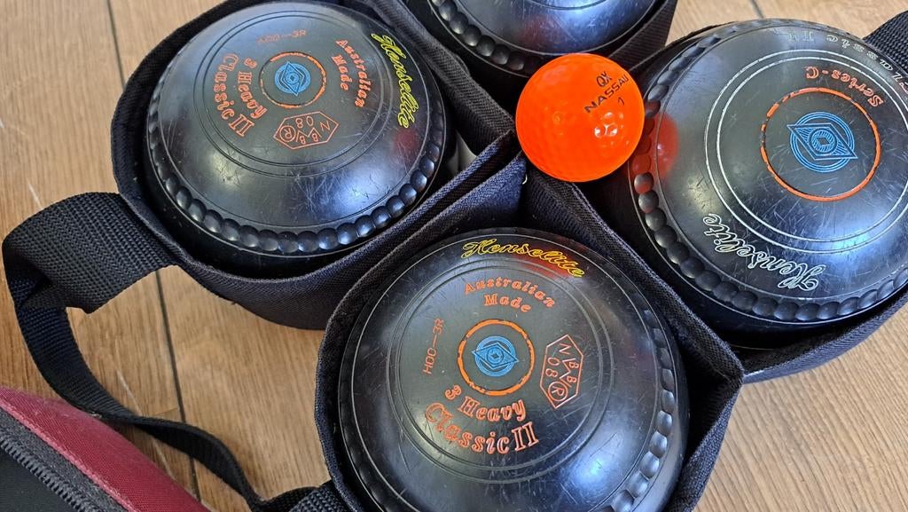 Henselite Lawn Bowls Set met Draagtas - Classic II, Sport en Fitness, Ophalen of Verzenden, Gebruikt