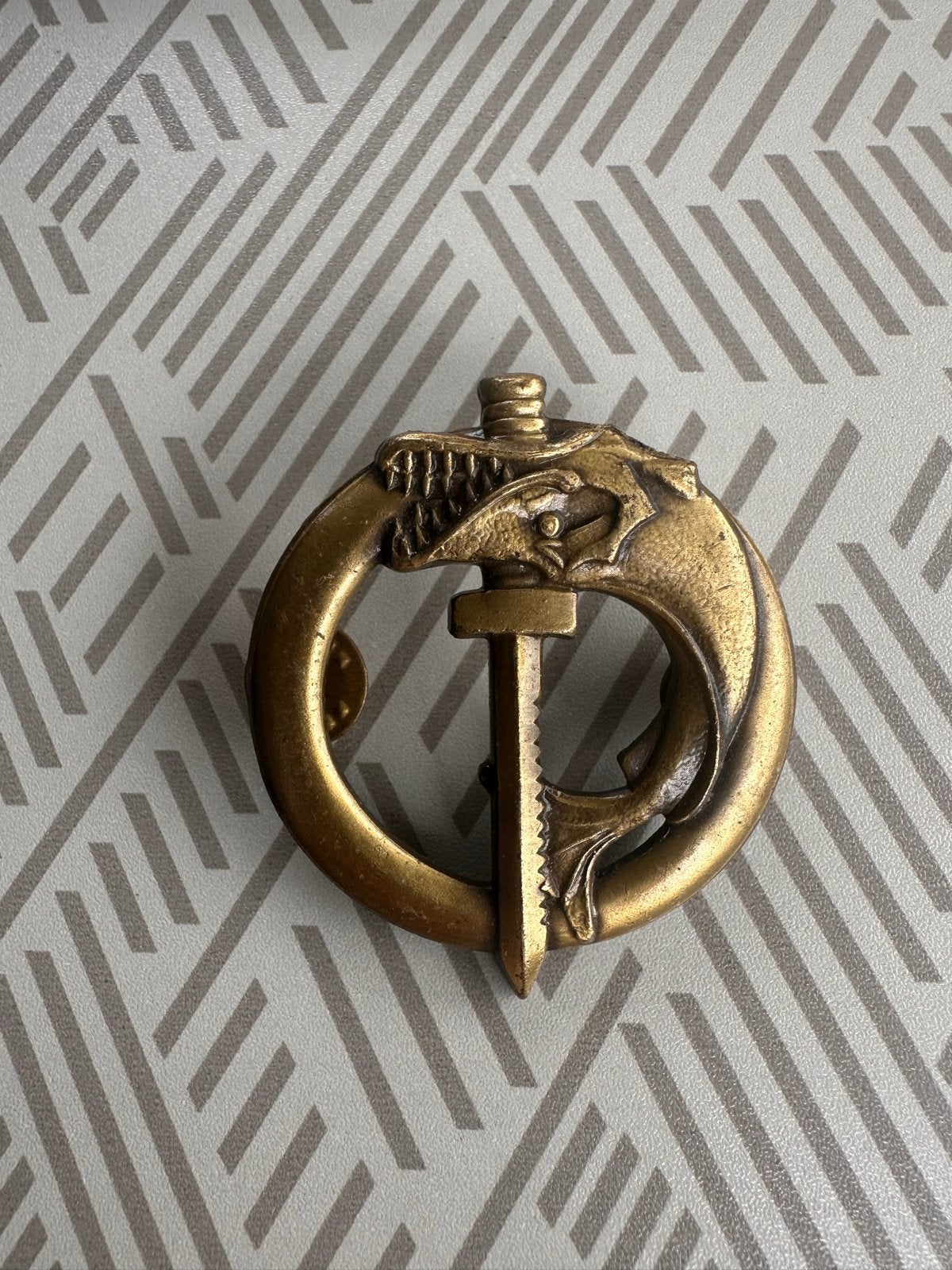 Frans Genie Gevechtsduiker Insigne (Brons) - PCG/SAF, Verzamelen, Ophalen of Verzenden, Landmacht, Overige gebieden, Embleem of Badge