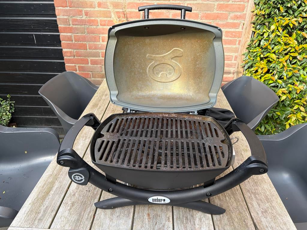 Weber Q1400 elektrische barbecue, Tuin en Terras, Ophalen, Gebruikt