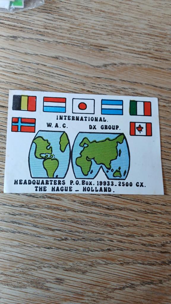 Sticker W.A.C. DX Group amateurzender piraat DEN HAAG, Verzamelen, Ophalen of Verzenden, Zo goed als nieuw