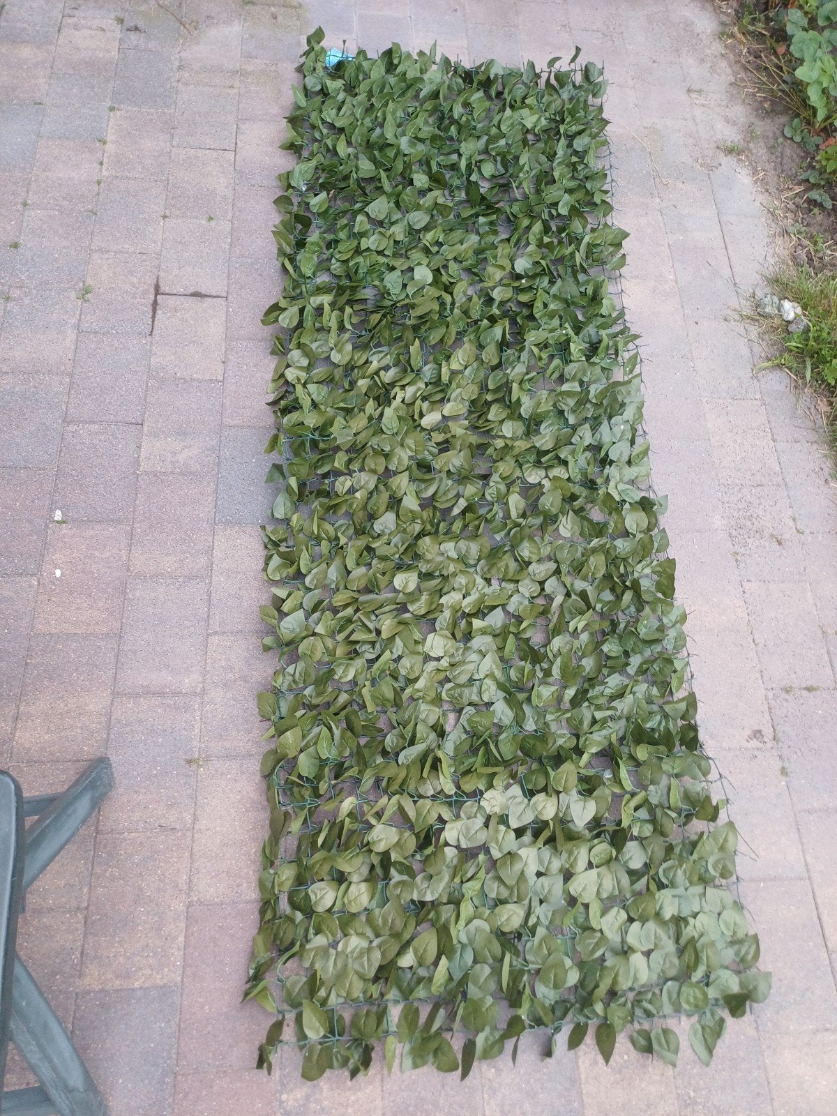 Kunsthaag klimop bladeren plastic nep haag 3 meter lang, Ophalen, Zo goed als nieuw, Minder dan 10 m²