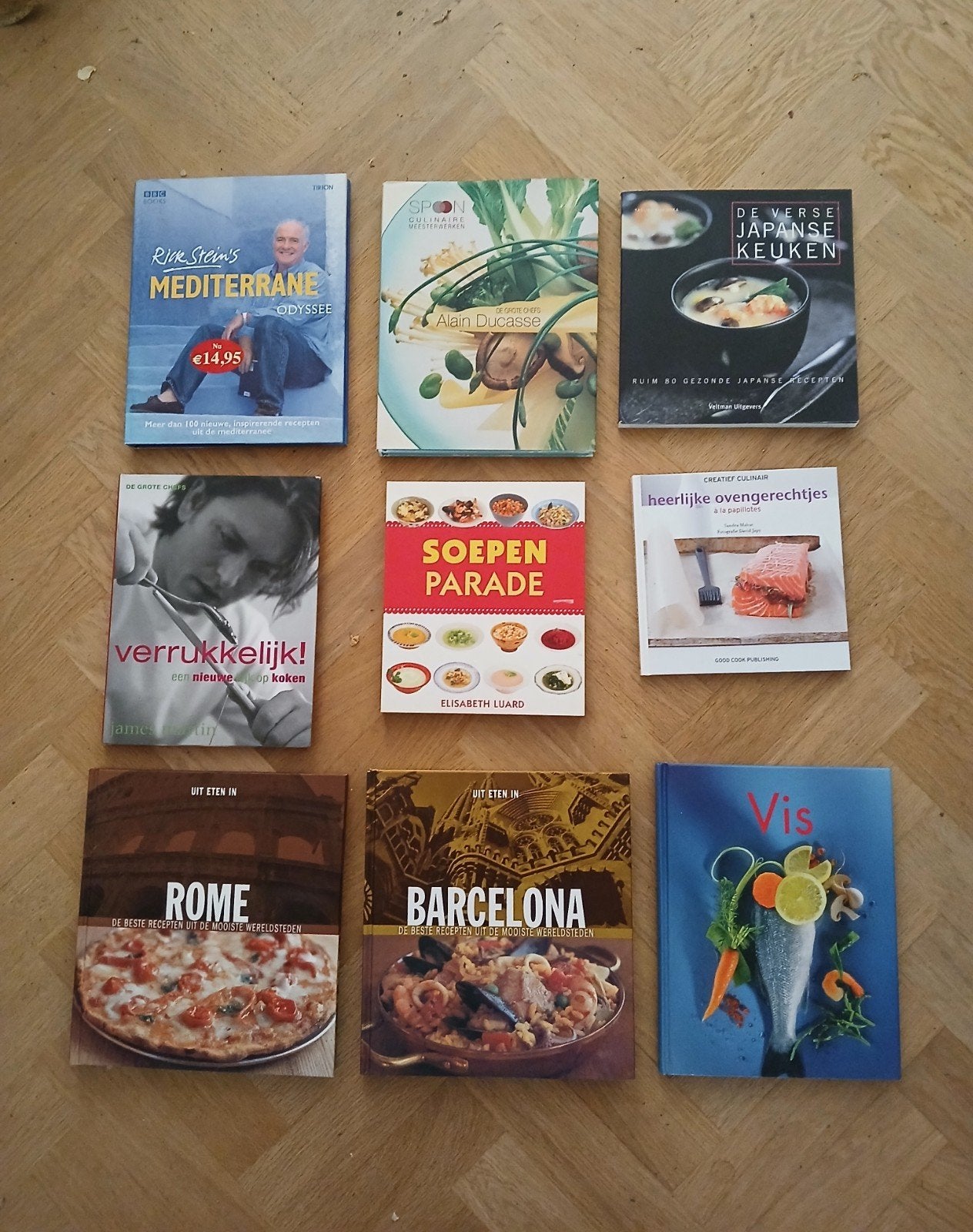 9X KOOKBOEKEN HARDCOVER OA RICK STEINS VIS /SOEP/BBC /JAPANS, Ophalen