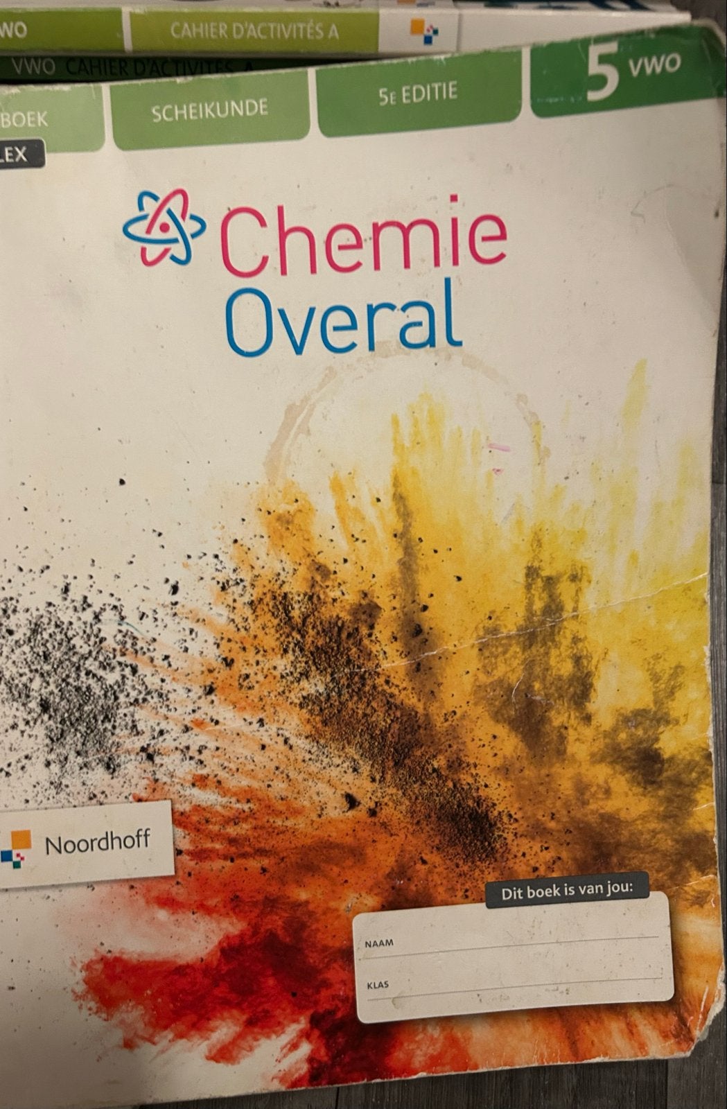 Chemie Overal 5 VWO Scheikunde Leerboek 5e editie Noordhoff, Ophalen of Verzenden, Gelezen, VWO, Scheikunde