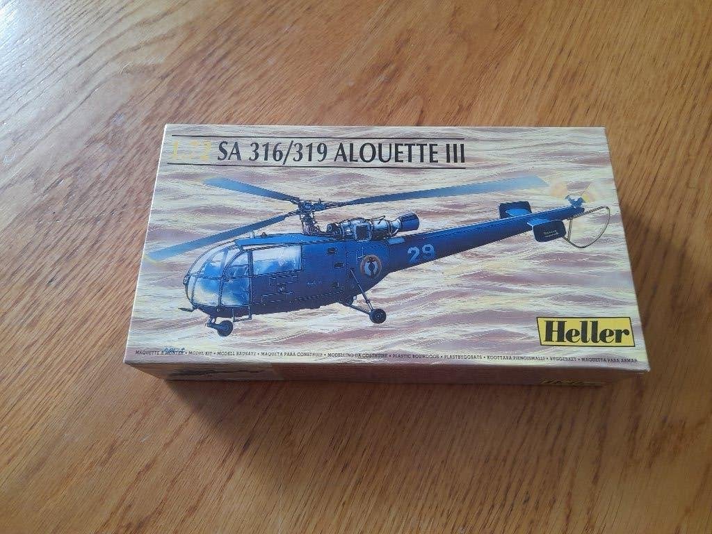 Heller SA316/319 Alouette III, Helikopter, Nieuw, Ophalen of Verzenden, Groter dan 1:72