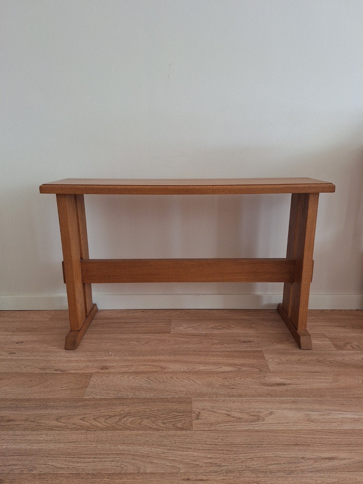 maasief eiken orgelbank sidetable, Ophalen, Eikenhout, Zo goed als nieuw, 25 tot 50 cm