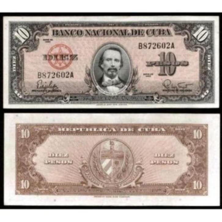 1960 Cuba 10 Pesos Banco Nacional UNC, Verzenden, Midden-Amerika, Los biljet