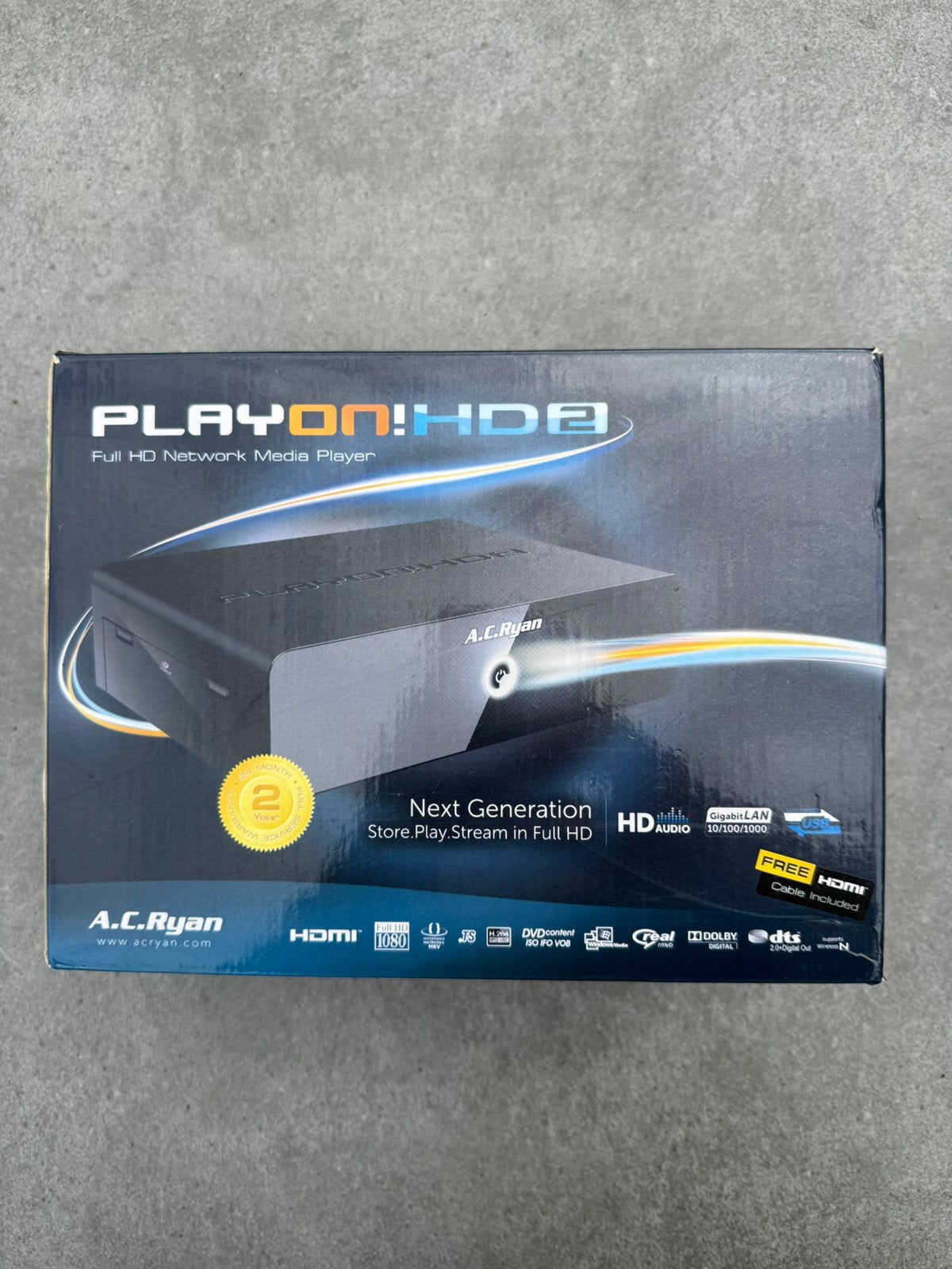 AC Ryan Playon!HD2 Media Player voor Film Foto Muziek, Audio, Tv en Foto, Mediaspelers, Ophalen of Verzenden, Gebruikt, HDMI, Zonder harde schijf