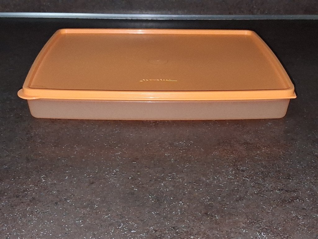 Tupperware diepvries doos 1,25 ltr nieuw oranje plat, Ophalen of Verzenden, Nieuw, Oranje, Overige typen