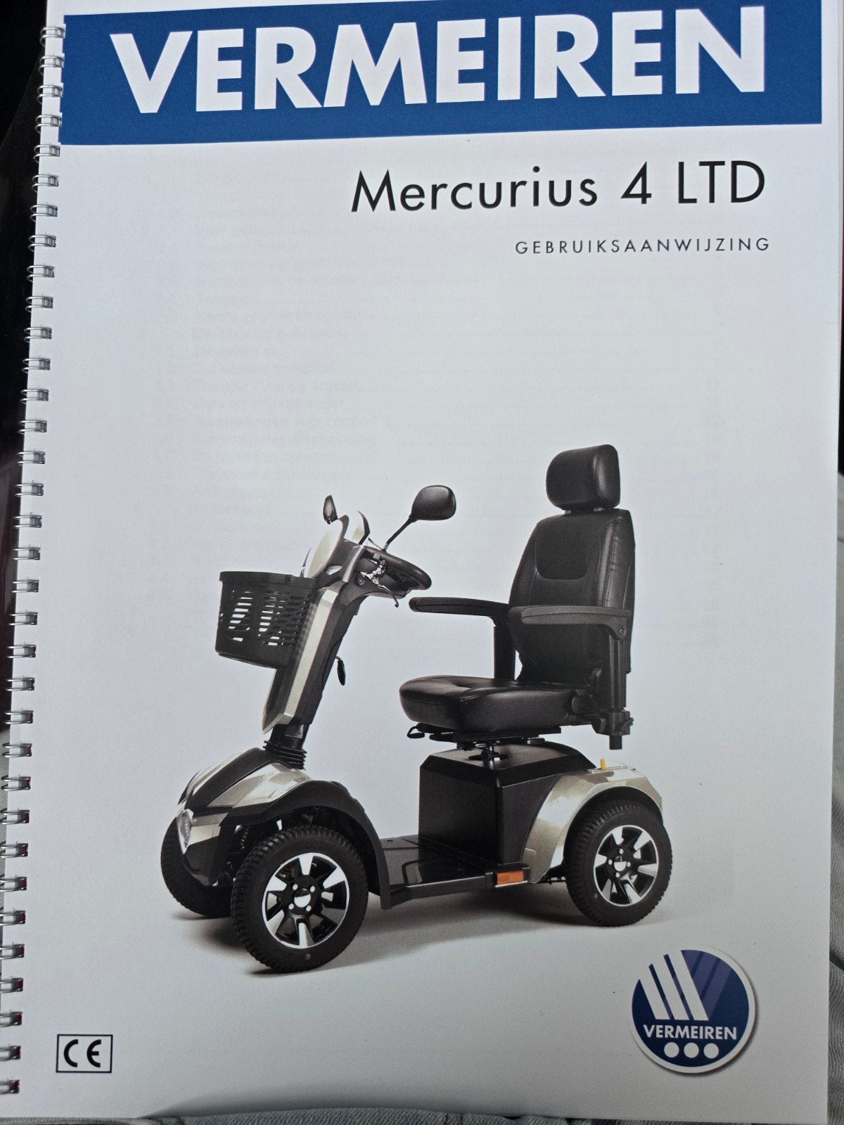 Scootmobiel Vermeiren Mercurius 4 LTD, Ophalen, Zo goed als nieuw, Vermeiren, 11 t/m 15 km/u