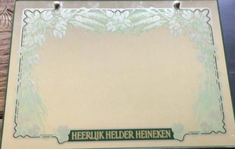 Heineken reclamespiegel Bier reclame Spiegel mancave bar, Ophalen of Verzenden, Zo goed als nieuw, Reclamebord