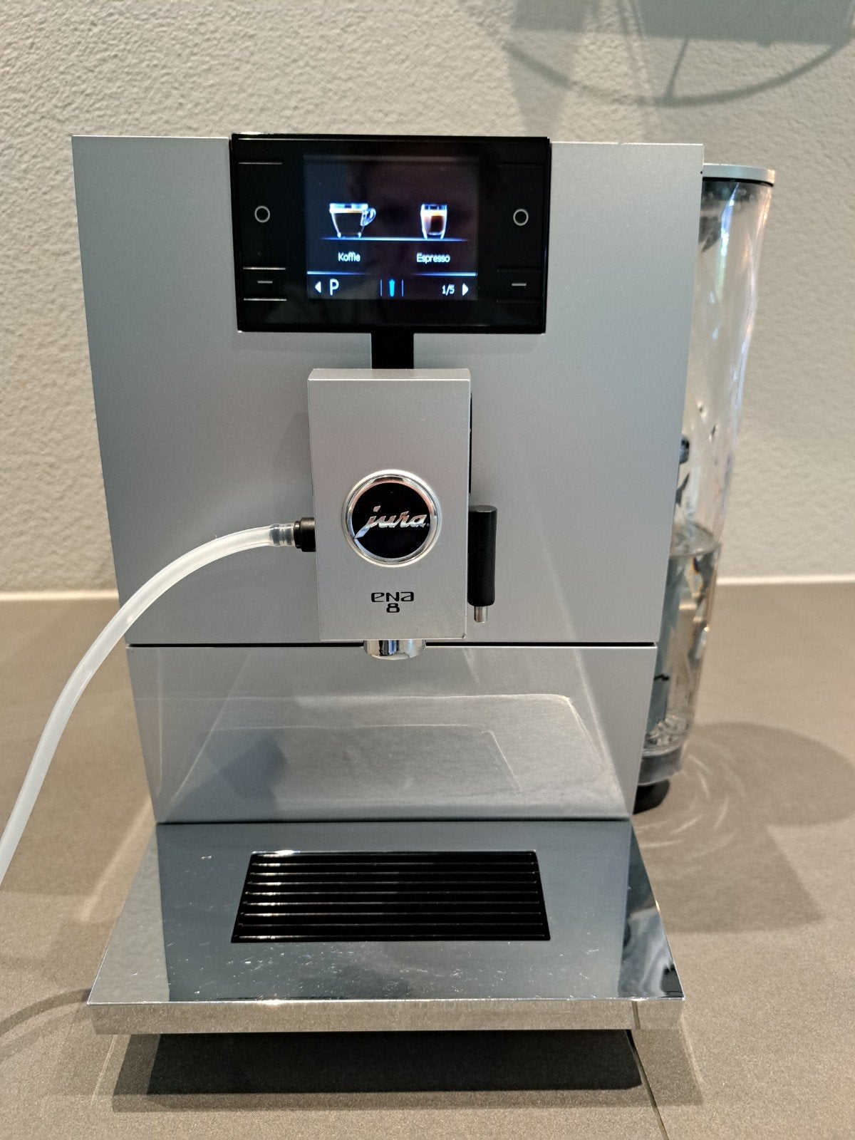 Jura ENA 8 koffiemachine - zetgroep recent vervangen, Ophalen, Zo goed als nieuw, Koffiemachine, Koffiebonen