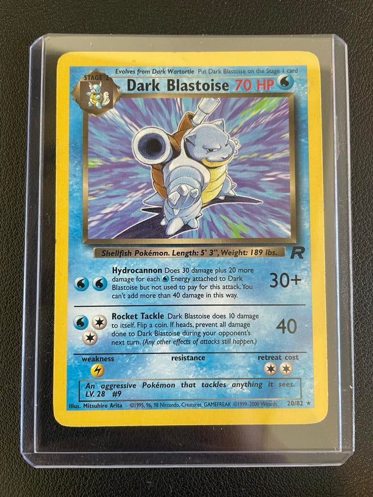 Dark Blastoise Pokémon kaart - TR 20, Ophalen of Verzenden, Zo goed als nieuw, Losse kaart