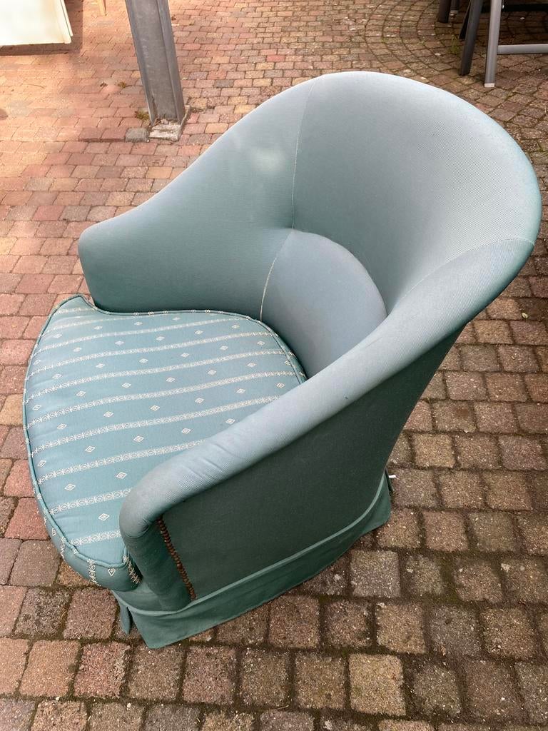 Retro Kuipstoel / Fauteuil / Tub Chair, Ophalen, Gebruikt, 75 tot 100 cm, Stof