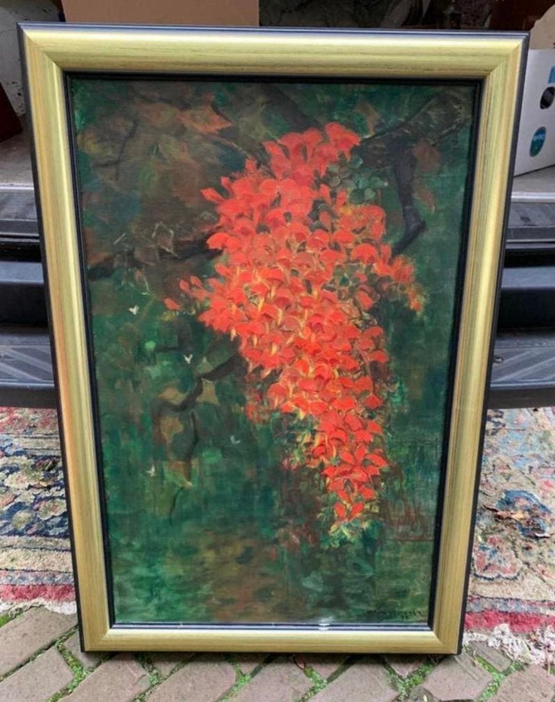 Schilderij stilleven kunstenaar Willem van der Colk Haarlem., Verzenden