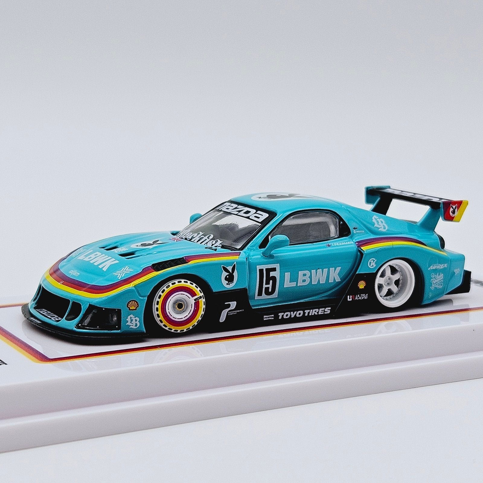 Inno64 – LBWK Mazda RX7 (FD3S) LB Super Silhouette, blue/ora, Mymodelcar@outlook.com, Auto, Ophalen of Verzenden, Inno64