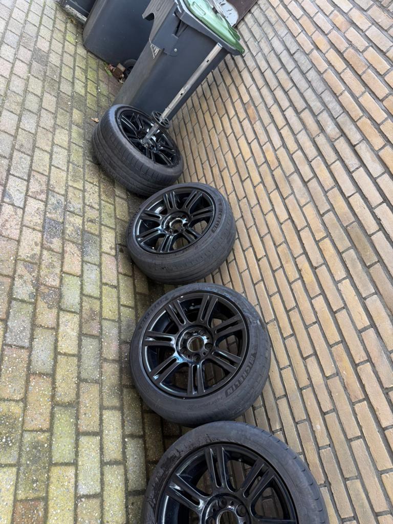 Bmw / bbs velgen 17” met michelin pilot sport, Auto diversen, Autosport-onderdelen, Zo goed als nieuw, Ophalen
