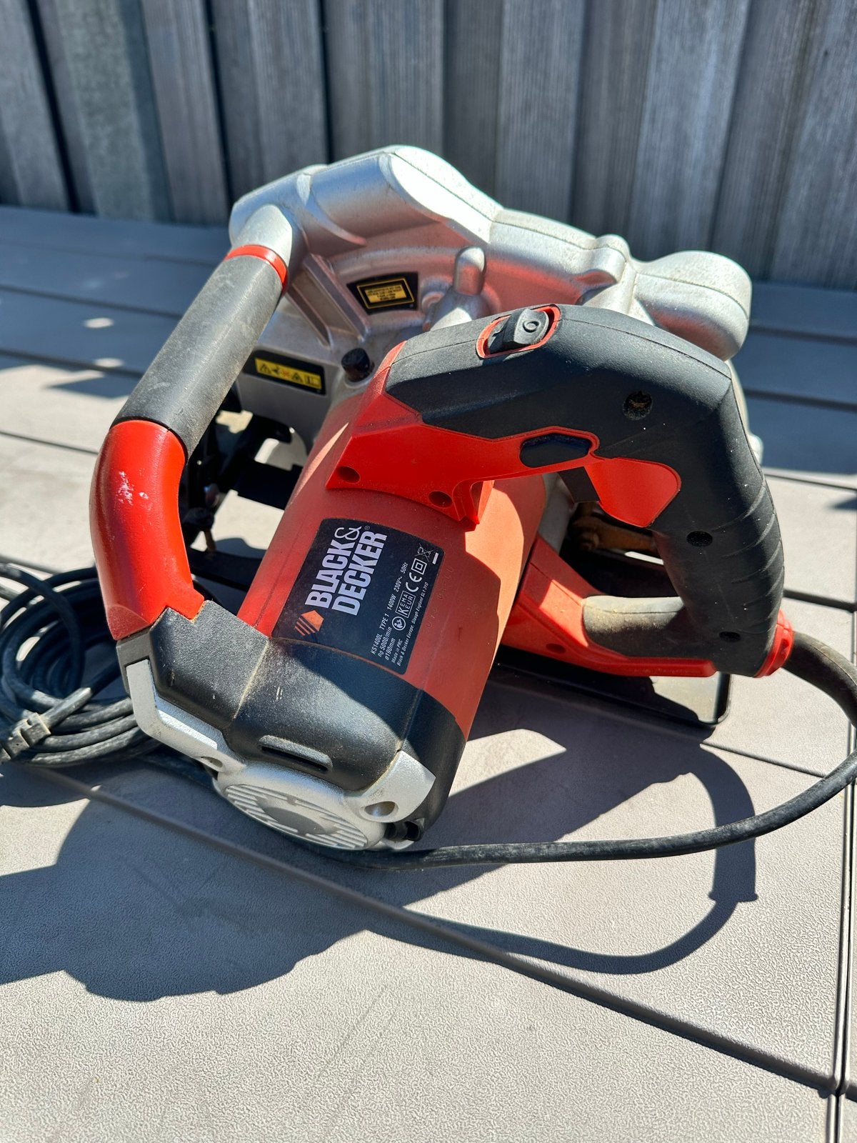 Black & Decker Cirkelzaag KS1400L - 1400W, Ophalen, Gebruikt, Cirkelzaag, 30 tot 70 mm