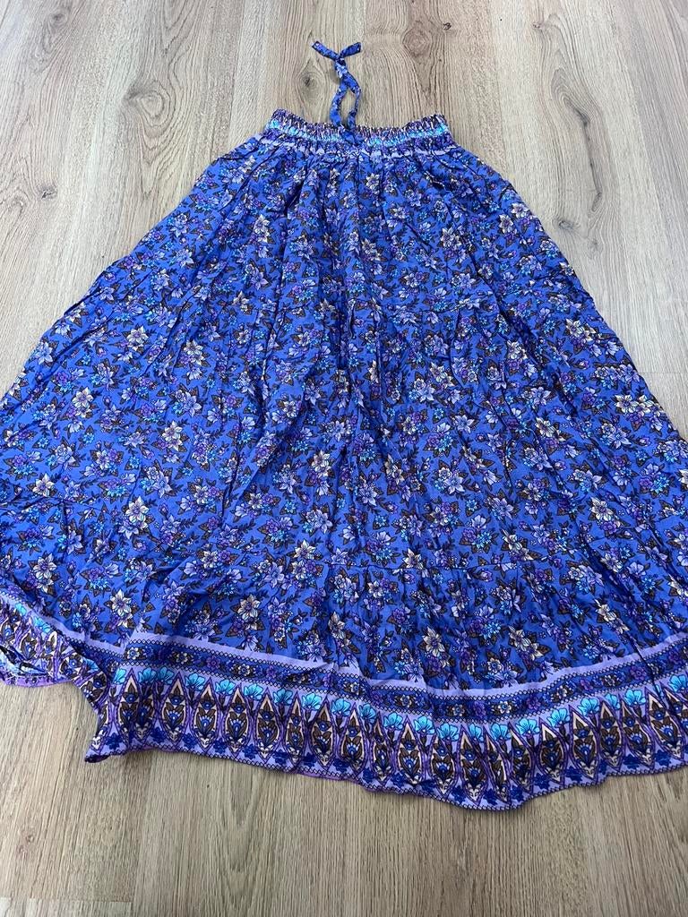 Hand made in india paarse lila bloemen rok xs s gypsy, Kleding | Dames, Rokken, Paars, Ophalen of Verzenden, Zo goed als nieuw