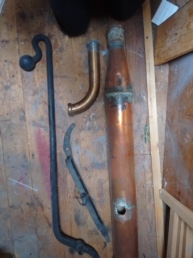 Oude/ antieke roodkoperen boeren waterpomp projeckt, Ophalen, Koper