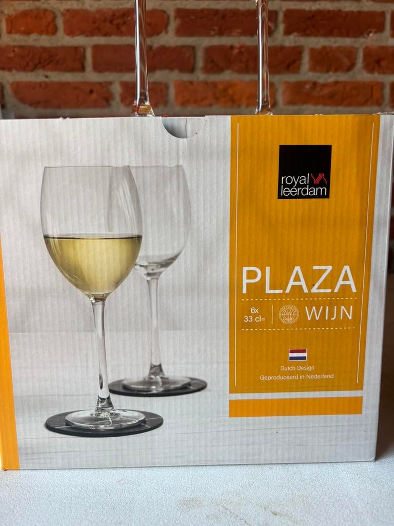 Witte wijn glazen, royal leerdan, plaza 31 stuks, Ophalen of Verzenden, Zo goed als nieuw, Overige typen