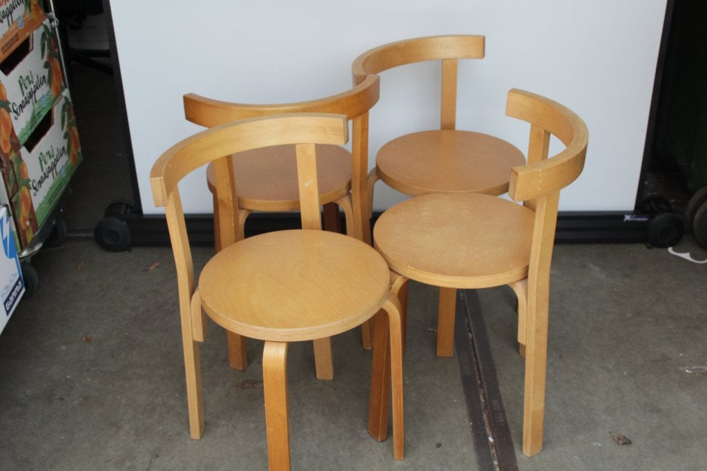 H04 Alvar Aalto stijl Stoelen, Ophalen, Gebruikt, Scandinavisch, Vier