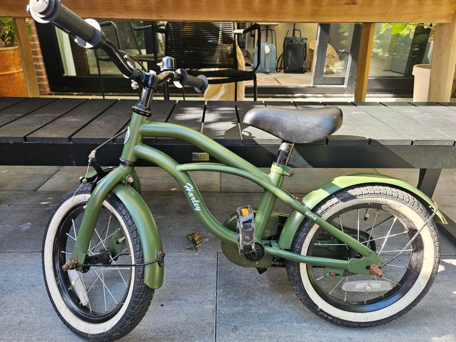 Harvey kinderfiets groen 14 inch, Ophalen of Verzenden, Gebruikt, Staal