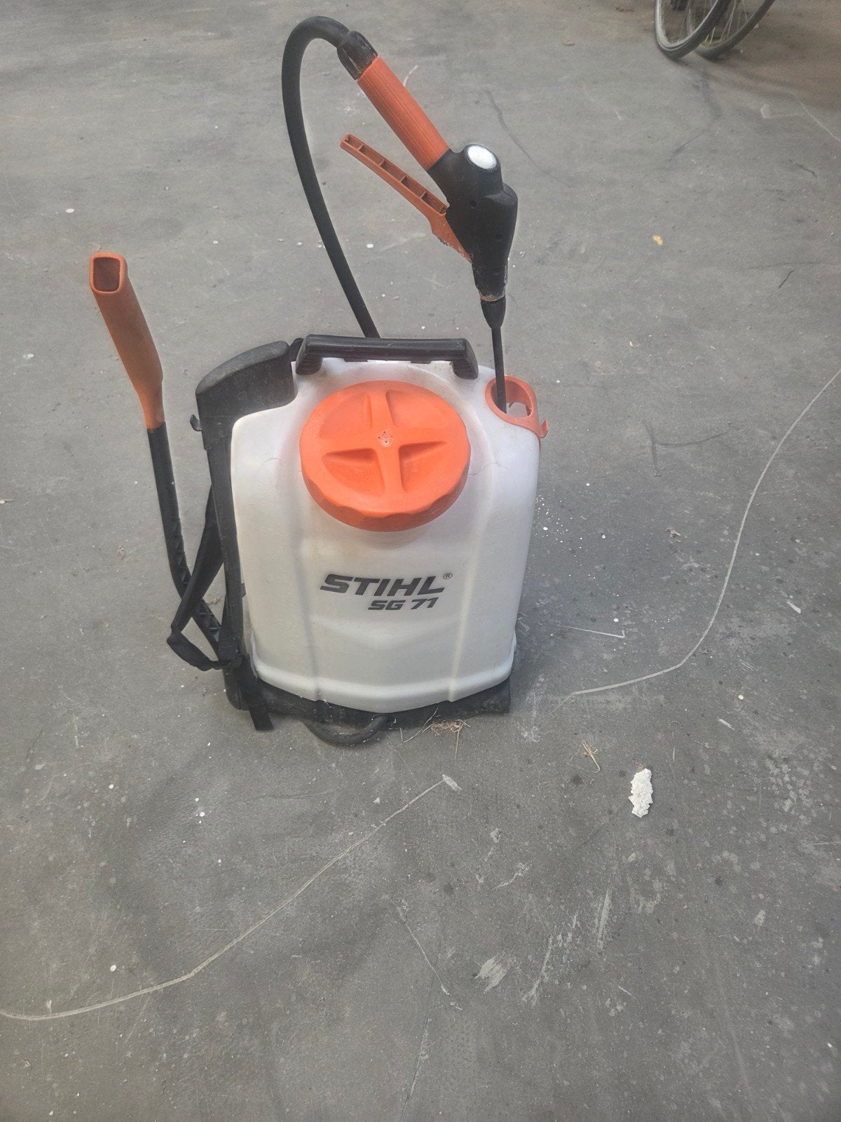 stihl drukspuit, Ophalen, Gebruikt