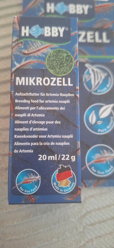 HOBBY MIKROZELL 20 ML VOOR ARTEMIA KREEFTJES, Ophalen of Verzenden, Nieuw, Overige typen, Overige merken