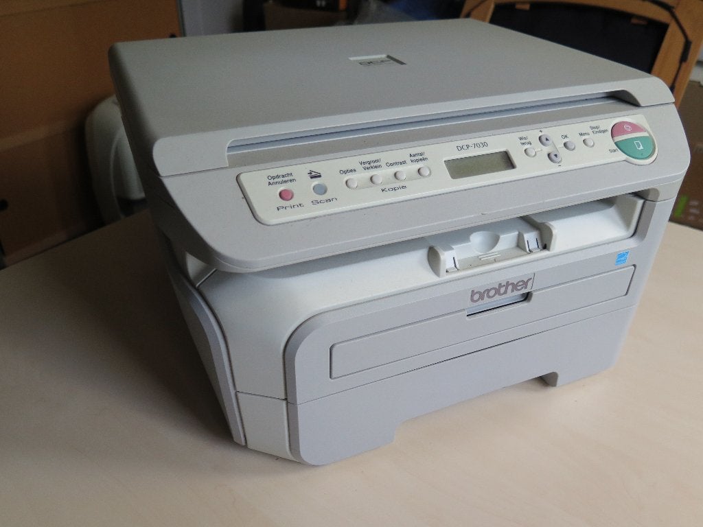 Zwart-wit laserprinter Brother DCP-7030, Computers en Software, Printers, Ophalen, Gebruikt, All-in-one, Zwart-en-wit printen