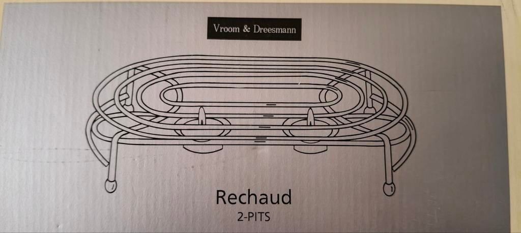 Vroom & Dreesmann Rechaud 2-pits Nieuw, Ophalen, Overige typen, Metaal, Overige merken