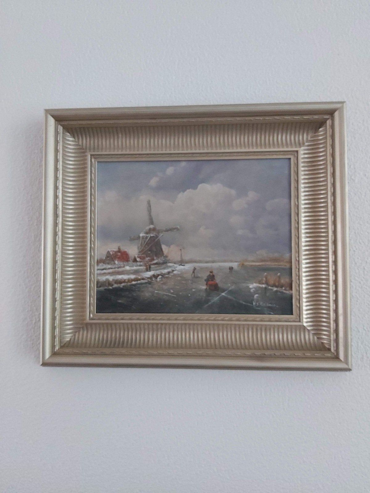 Wintergezicht, H.S.Hultman alias Lodewijk busing, Paneel, Ophalen of Verzenden, Landschap, Olieverf