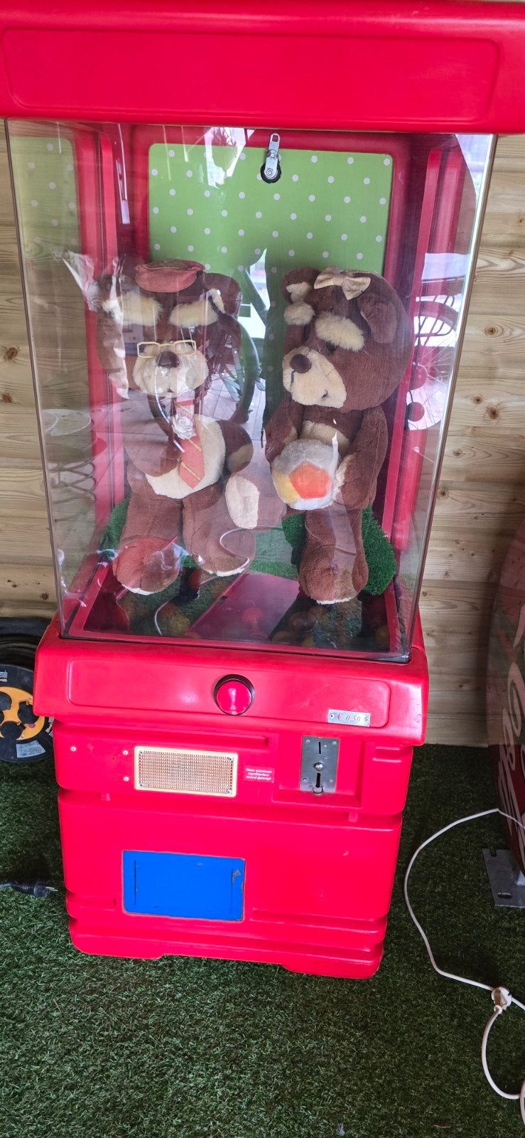 Kermis automaat met knuffels - grijpkraan, Ophalen, Gebruikt