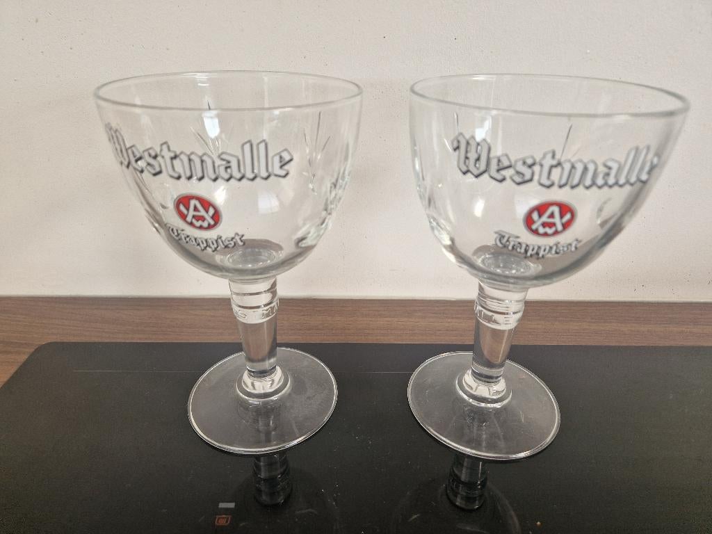 2 stuks Westmalle Bokaal Glas 33cl, Ophalen of Verzenden, Zo goed als nieuw, Glas of Glazen, Overige merken
