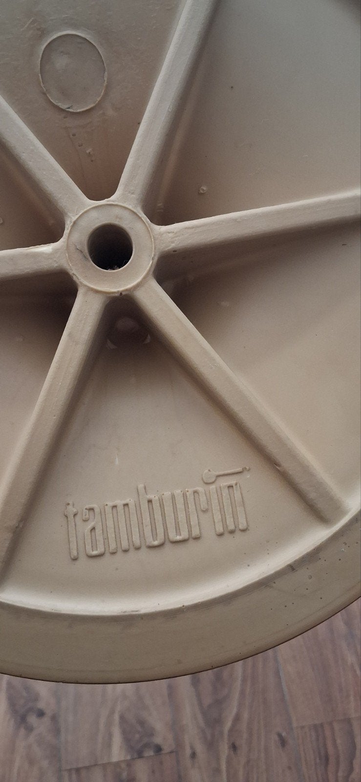 Vintage kruk met tulpvoet,Tamburin design, Ophalen of Verzenden, Gebruikt, Overige materialen