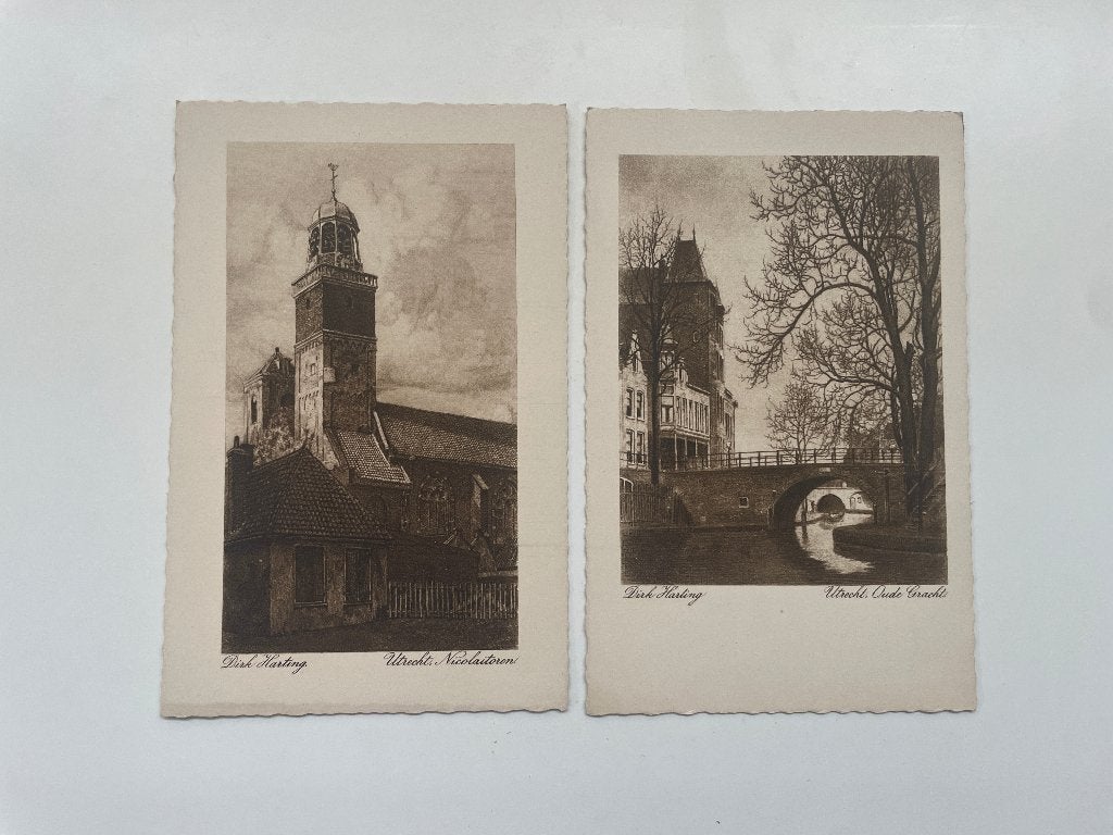 D888 Oude ansichtkaart Utrecht : Dirk Harting Oude Gracht, Ophalen of Verzenden, Voor 1920, Ongelopen, Utrecht