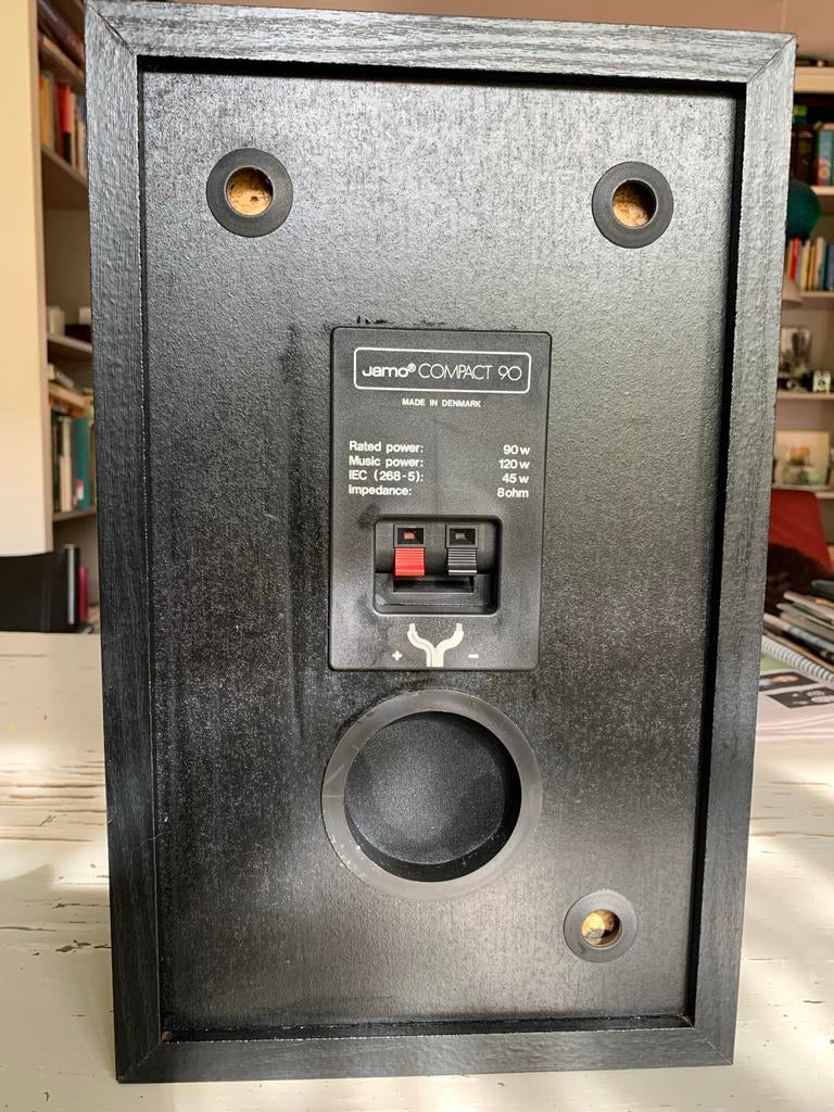 Jamo Compact 90 luidspreker, Ophalen, Gebruikt, 60 tot 120 watt, Front, Rear of Stereo speakers