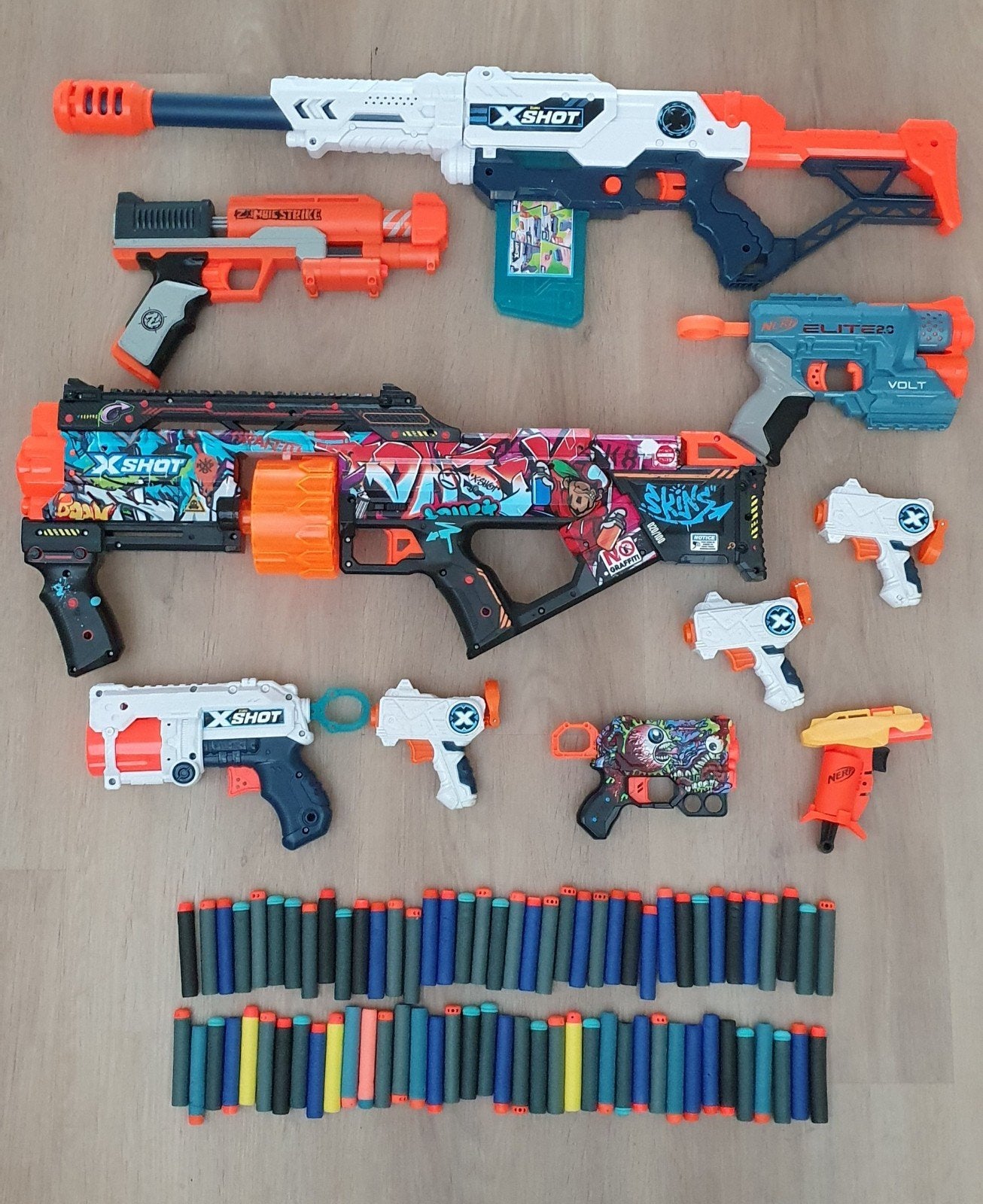 Grote verzameling Nerf pistolen en pijltjes, Kinderen en Baby's, Speelgoed | Buiten | Actiespeelgoed, Ophalen, Zo goed als nieuw